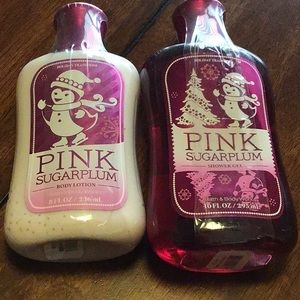 Bath and Body Works Pink Sugarplum set